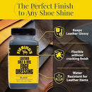 Fiebing's Leather Sole & Heel Edge Dressing 2-Pack (4 oz) - Protective Glossy Shoe Finish - Includes Brush Applicator - Black — 5