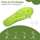 Kids Memory Foam Insoles with Cushioning Support – 4D Cloud-Soft Shock Absorbing Comfort Inserts, Trim-to-Fit for Growing Feet, Includes Kids Emergency ID Card Kit — 3