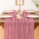 Cheesecloth Table Runner Fall Boho Wedding Birthday Party Home Decor | Mauve | 10ft X 1pc — 5