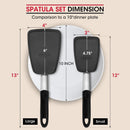 Unicook 2-Piece Silicone Spatula Turner Set for Everyday Cooking, Black — 2