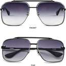 Gtand Oversized Square Aviator Sunglasses For Men Women Gradient Shades | C1 Black Frame/Gradient Gray Lens | 63 Millimeters — 3