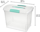 Sterilite Large Nesting ShowOffs™, Clear Bin w/Latch Lid & Handle, 6 Pack — 2