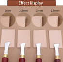 UOOU 4 Pcs Leather Edge Creaser, 1.0/1.5/2.0/2.5mm Leather Creaser Tool | All sizes — 3