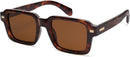 SOJOS Big Trendy Square Polarized Sunglasses Womens Mens, Retro Large Chunky Oversized Rectangle Shades SJ2345 | Brown Tortoise/Brown — 1
