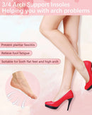 2 Pairs High Heel Cushion Insoles Weight Shifting Insoles for High Heels Gel Inserts for Women Transparent Comfort Pads 3/4 Self-Adhesive Arch Support Inserts for Flat Feet and Arch Pain Relief — 3