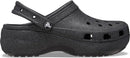 Crocs Women's Classic Platform Glitter Clog – Black Glitter — 1