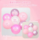 12inch Light Pink and White Balloons with Pearl Baby Pink Confetti Balloons — 4