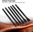 6-Piece Metal Leather Punch Set, Straight Slot DIY Craft Hand Tool with 3mm to 12mm Punchers — 3