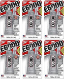 Glue W/Tips E6000 1oz,Clear,2 Pack — 3
