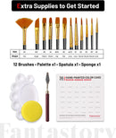 Fantastory 60ml 36 Colors Acrylic Paint Set with 12 Brushes | 36 popular Colors — 7