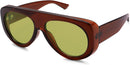 Trendy Aviator Sunglasses Womens Mens Oversized 90s Shades AR82372 | C1 Brown/Green | 56 Millimeters — 4
