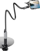 SAIJI Gooseneck Bed Phone Holder, Flexible Long Arm Phone Mount for Desk, Clip Bracket Clamp Stand, iPhone Stand, Mobile Cell Phone Stand Document Camera Nintendo Switch (Black) photo 1
