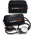 PARAMED Aneroid Sphygmomanometer – Manual Blood Pressure Cuff with Universal Cuff 8.7-16.5" and D-Ring – Carrying Case in the kit – Black – Stethoscope Not Included — 1