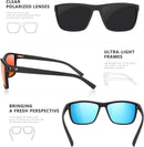 Square Polarized Sunglasses for Men and Women Lightweight Frame Sun Glasses with UV Protection — 3