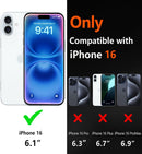 Diverbox for iPhone 16 Case [Shockproof] [Dropproof] [Tempered Glass Screen Protector + Camera Protectors] Heavy Duty Protection Phone Case Cover for Apple iPhone 16 (Black) — 2