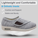 Womens Stylish Diabetic Shoes with Arch Support,Extra Wide Widths Walking Edema Sneakers Adjustable Strap Easy On/Off with 3 Pairs Insoles Replacement for Support Swollen Feet - Light Gray — 4