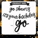 BEISHIDA Glitter Black Pre-Strung Go Shawty It's Your Birthday Banner Decor — 3