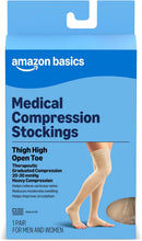 Amazon Basics Medical Compression Stockings, Women & Men, Beige, 2X-Large — 1