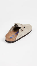 Birkenstock Women's Boston Suede Clogs – Taupe Suede — 4