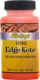 Fiebing's Edge Kote 4 Fl Oz - Orange - for Coloring Leather Edges on Purses, Bags, Shoes, Holsters, Wallets, etc — 1