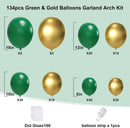 YMSZ Green and Gold Balloons Arch Kit, Green Balloons Birthday Decorations | Green & Gold — 2