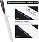 imarku Bread Knife,10 In German Professional Homemade Bread Slicing Knife — 6