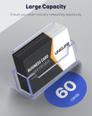Uniclife 2 Pack Acrylic Business Card Holder for Desk, 60 Card Capacity — 6