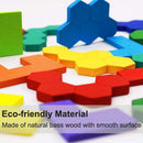 2 Pack Wooden Russian Blocks Puzzle + Hexagon Puzzles for Kids & Adults, Wooden Block Puzzle Intelligence Brain Teasers Toy Logic Game STEM Educational Gift for Children — 2