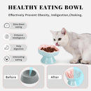 S&Q's CERAMICS Raised Slow Feeder Cat Bowl, Ceramic Elevated and Titled Glass Food Bowl Small Dogs Slow Feeder, Flower Shaped Cute Cat Dish for Dry and Wet Food (Pink, 5.8") — 3