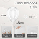 Clear Balloons 12 inch, Transparent Latex 50pcs Party Balloons — 2
