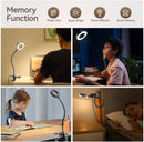 LED Desk Lamp Clip on Light with 3 Color Modes 10 Brightness Ring/Clamp Light 360° Adjustable Neck Dimmable Eye… — 5