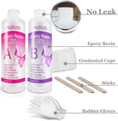 Epoxy Resin Crystal Clear Kit for Art, Jewelry, Crafts, Coating- 16 OZ Including 8OZ Resin and 8OZ Hardener — 4