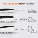 Height Increase Insoles for Men – 4D Cloud-Like Memory Foam Height Booster Insoles - Shock Absorbing Trim-to-Fit Steppers Insoles for Confidence & Effortless Comfort (Black, 1.4IN / US M 7.5-10.5) — 2