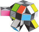 Larger Snake Cube Puzzle Fidget Sensory Toy Vivid Rainbow 8 Colors Magic Ruler Twist Cube Puzzle Games Brain Teaser Puzzles Top Anti-Anxiety Fidget Twisty Toys (72 Wedges) — 3