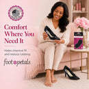 Foot Petals Womens Back of Heel Cushion - Black | 3 pair (Pack of 3) — 6