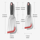 2Pack Silicone Fish Spatulas for Nonstick Cookware,Fish Turner Spatula Stainless Steel with Heat Resistant Silicone… — 4