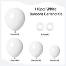 110pcs White Balloon Arch Kit with 18 12 10 5 inch Balloons — 2