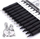 TWOHANDS Art Fineliner Ink Pens,Technical Drawing Pen, Set of 12, Black | 1 Count (Pack of 12) — 1