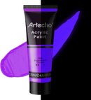 Artecho Fluorescent Purple Acrylic Paint 120ml /4.05oz Tube | 4.05 Fl Oz (Pack of 1) — 1
