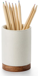 Ceramic Pen Holder for Desk, Pencil Cup, (White,Set / 1) — 1