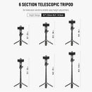 NEEWER Selfie Stick with Detachable Bluetooth Remote Shutter, Lightweight Foldable Travel Tripod for iPhone for YouTube/TikTok Vlogs Live Streaming Photography, Black, P15 photo 2