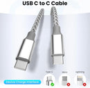 KYEHD USB C to USB C Cable 10ft 3 Pack 60W Fast Charging Long Charger Cord photo 2