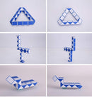 Snake Magic Speed Cube Speed Twist Brain Puzzle Cube Brain Teaser Toys for ADD ADHD Anxiety and Autism Adult Children by SHUYUE (1 Pack Blue & White) — 5