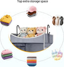 5-Shelf Hanging Closet Organizer and Storage with Side Pockets, Collapsible Closet Hanging Shelves for Storage, Grey — 4