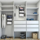 MAX Houser 3 Tier Shelf Hanging Closet Organizer, Space Saver,Closet Hanging Shelf with 2 Sturdy Hooks for Storage, Foldable (Grey) — 2