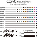 Copic Markers MLA2 Multiliner Inking Pen, Set A-2,Black | 7 Pens — 6
