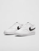 Nike Men's Court Vision Low Next Nature Shoes - White/Black/White — 6