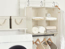 StorageWorks Hanging Closet Organizer with Rod, 4 Sections, 2 Tiers, White — 5