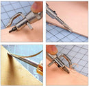 citian 7pcs Pro Adjustable Leather Stitching Groover, Leather Edge Bevelers, DIY Leathercraft Working Tools, Sew Crease Leather Carving Cutting Edging Tools, Leather Grooving Tool — 5
