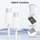 USB C to USB C Cable 3FT 2 Pack,USBC Nylon 60W iPhone 18 17 Charger Cord 6